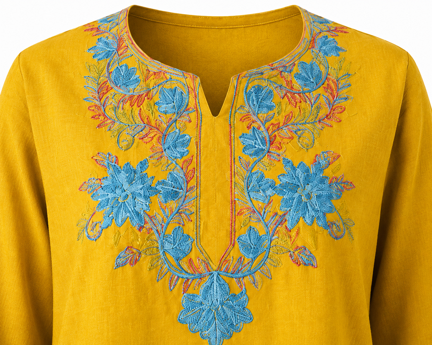 Noor : Aari embroidery summer kurti | Gold